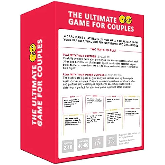 rayihni اللعبة النهائية للأزواج - لعبة بطاقات ممتعة ورومانسية للأزواج - 200 بطاقة حوار لتعزيز العلاقة بين الأزواج - النسخة الإنجليزية - Image 5